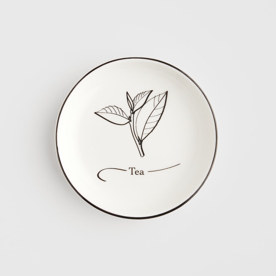 Podstawka Pod Torebkę Od Herbaty Chacha z motywem roślinnym