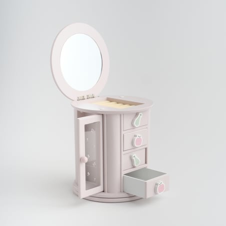 Dziecięca szkatułka na biżuterię z motywem owoców