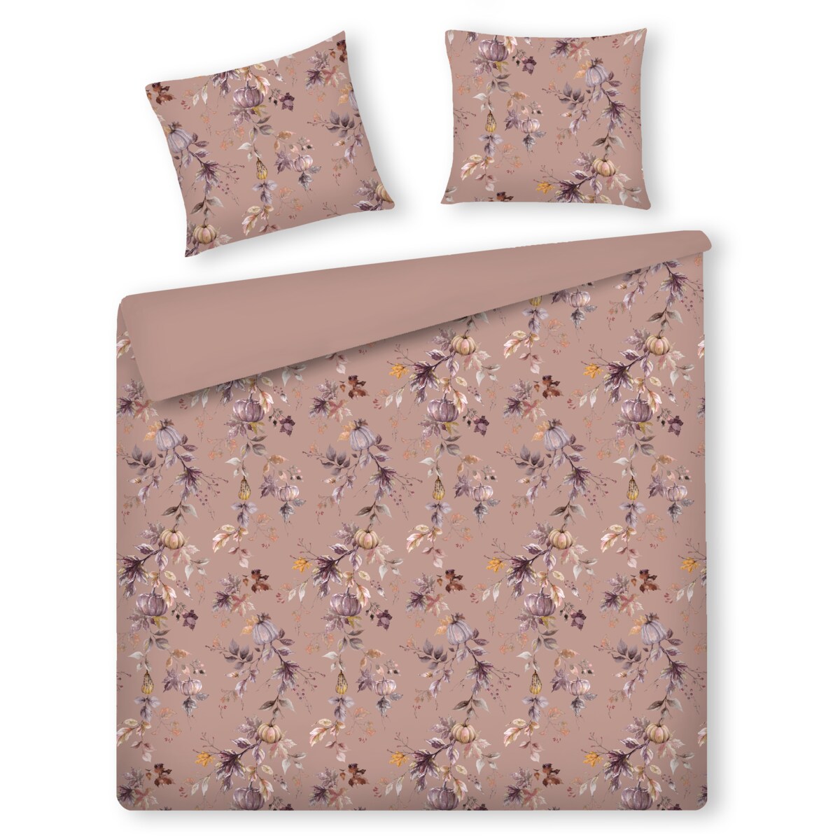 Pościel z bawełny satynowej Celeria 200x220 cm z motywem dyni