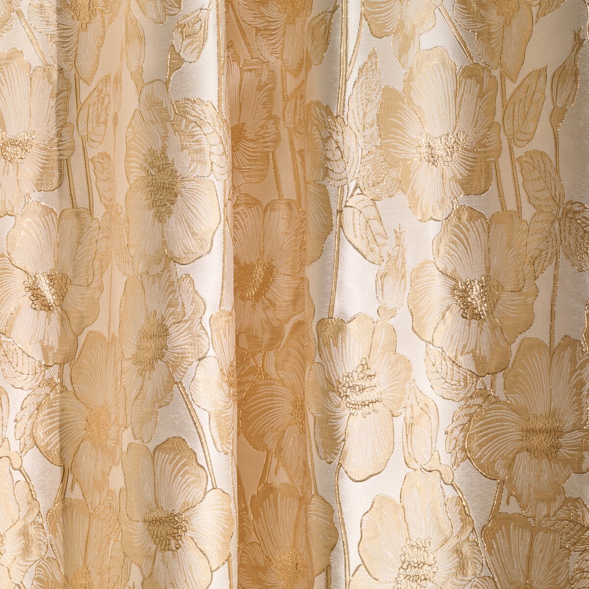 Zasłona Żakardowa Makowka 140x250 cm z motywem kwiatowym