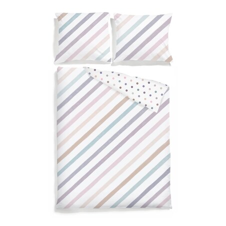 Pościel dwustronna Pastelowe duo 160/200 + 2 x 50/60 cm