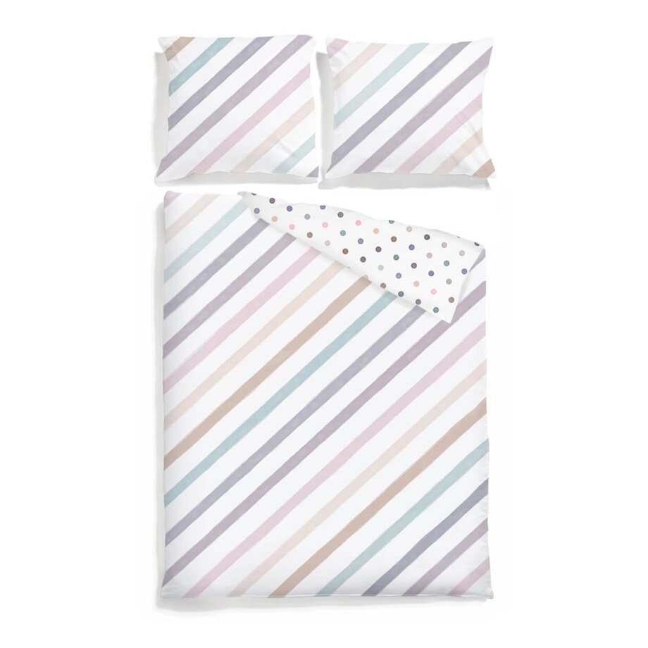 Pościel dwustronna Pastelowe duo 160/200 + 2 x 50/60 cm