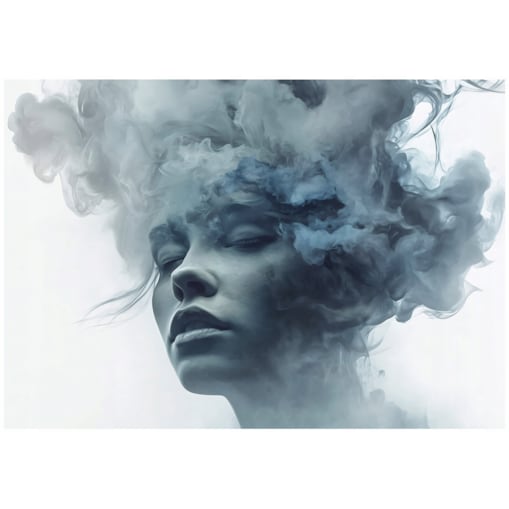 Fototapeta Do Sypialni Salonu Na Flizelinie Kobieta Abstrakcja Niebieski 400x280