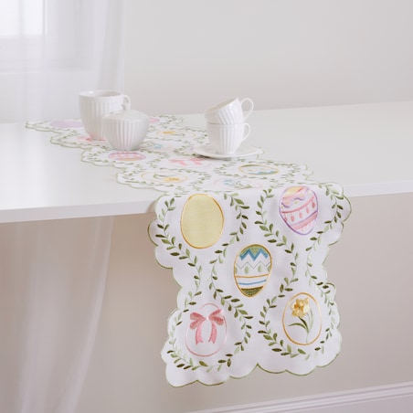 Bieżnik Haftowany Pisani 35x174 cm z motywem jajka