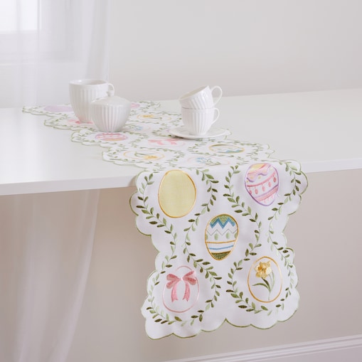 Bieżnik Haftowany Pisani 35x174 cm z motywem jajka