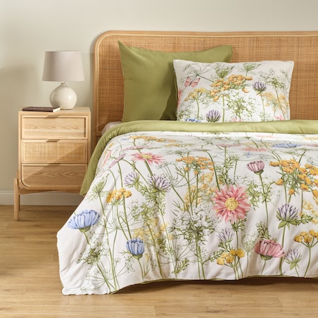 Pościel z bawełny satynowej Koperino 200x220 cm z motywem kwiatowym