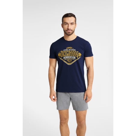 Piżama Fact 40673-59X Granatowy Melanż Granatowy Melanż, M