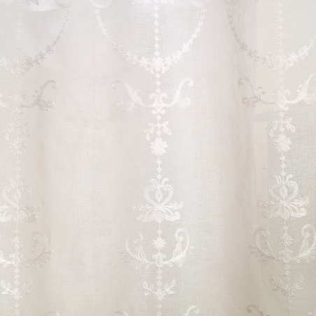 Firana haftowana Ariela 140x250 cm z motywem arabeski