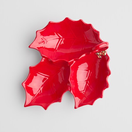 Patera Ilex triple z motywem roślinnym