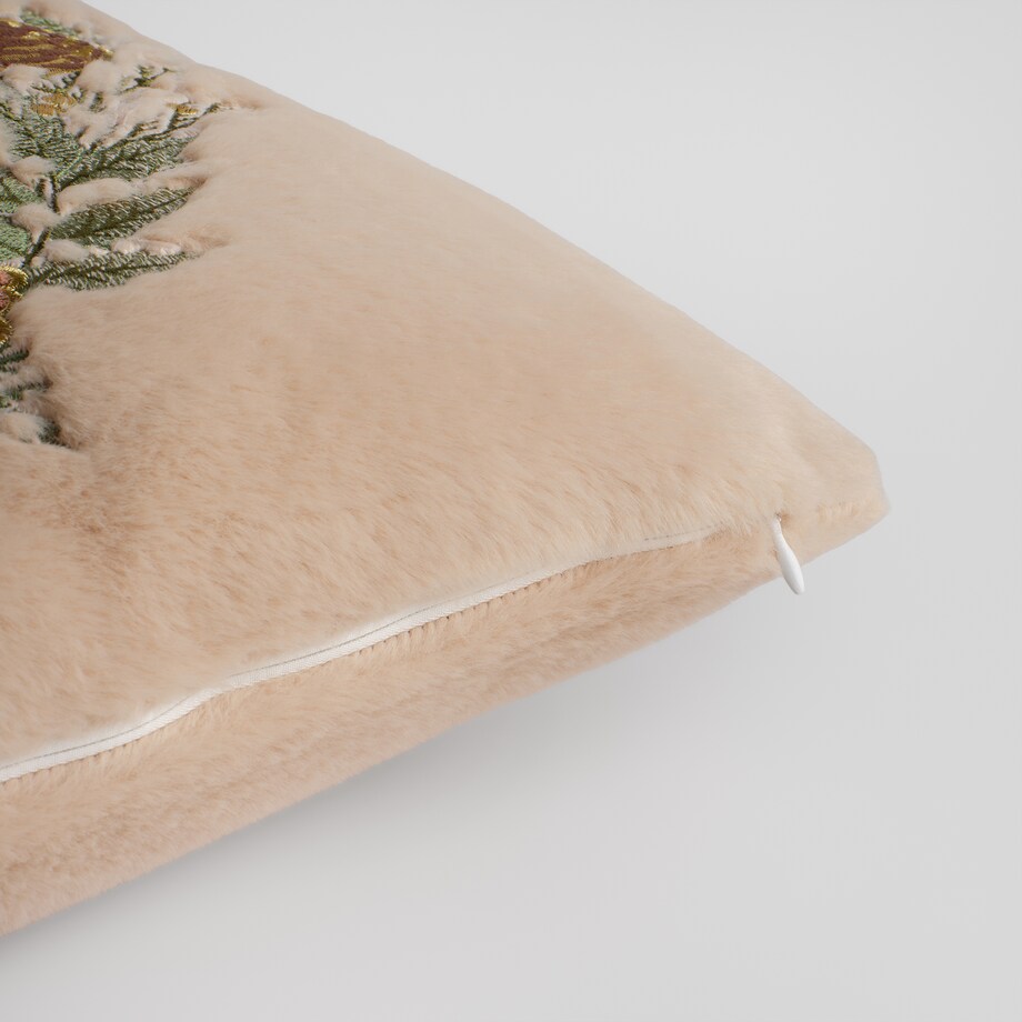 Poszewka Futrzana Pinfurra 45x45 cm z motywem szyszki