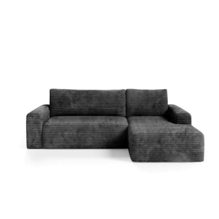 Narożnik SONTII z funkcją spania gruby sztruks Kolor: TILIA 100