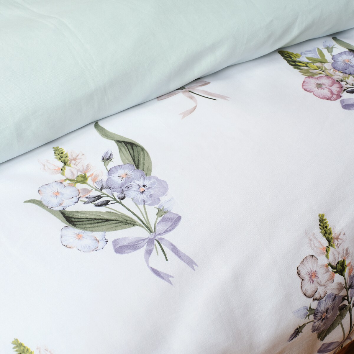 Pościel z bawełny satynowej Pansis 200x220 cm z motywem kwiatowym