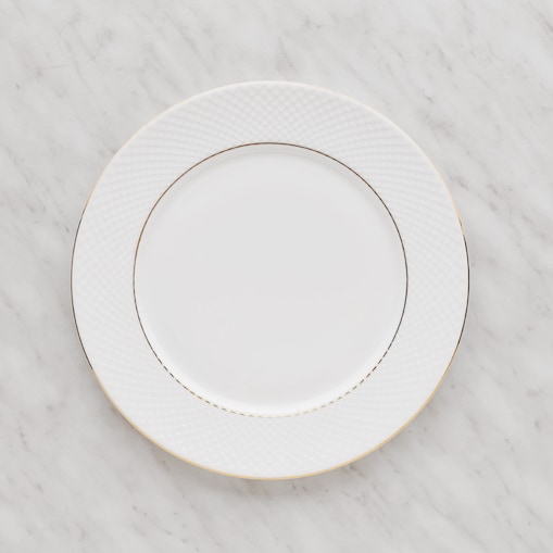 Elegancki Talerzyk z Porcelany Kostnej Eleni z motywem geometrycznym