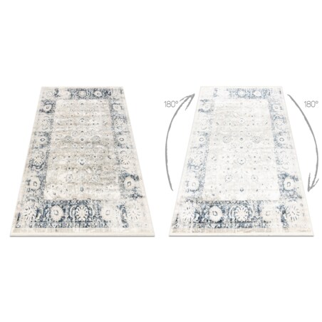Dywan DISTIN 0843A biały / granatowy / 120x170 cm