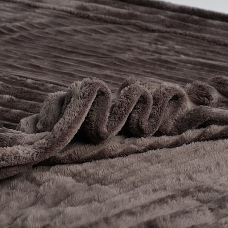 Jednokolorowy koc żakardowy Divite 150x200 cm