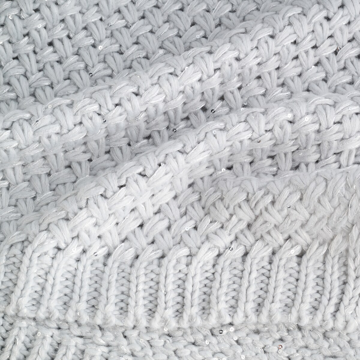 Jednokolorowy koc dzianinowy Glamira 120x150 cm