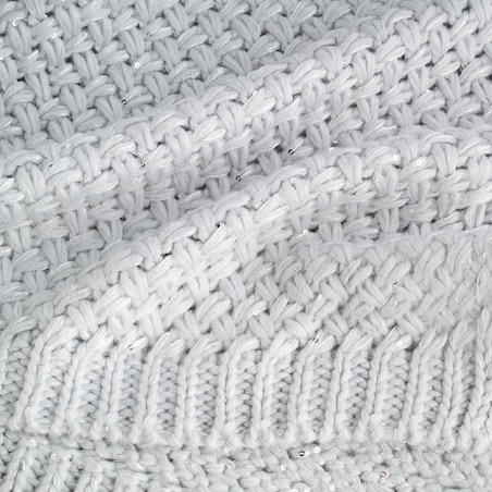 Jednokolorowy koc dzianinowy Glamira 120x150 cm