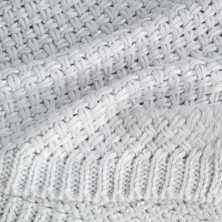 Jednokolorowy koc dzianinowy Glamira 120x150 cm