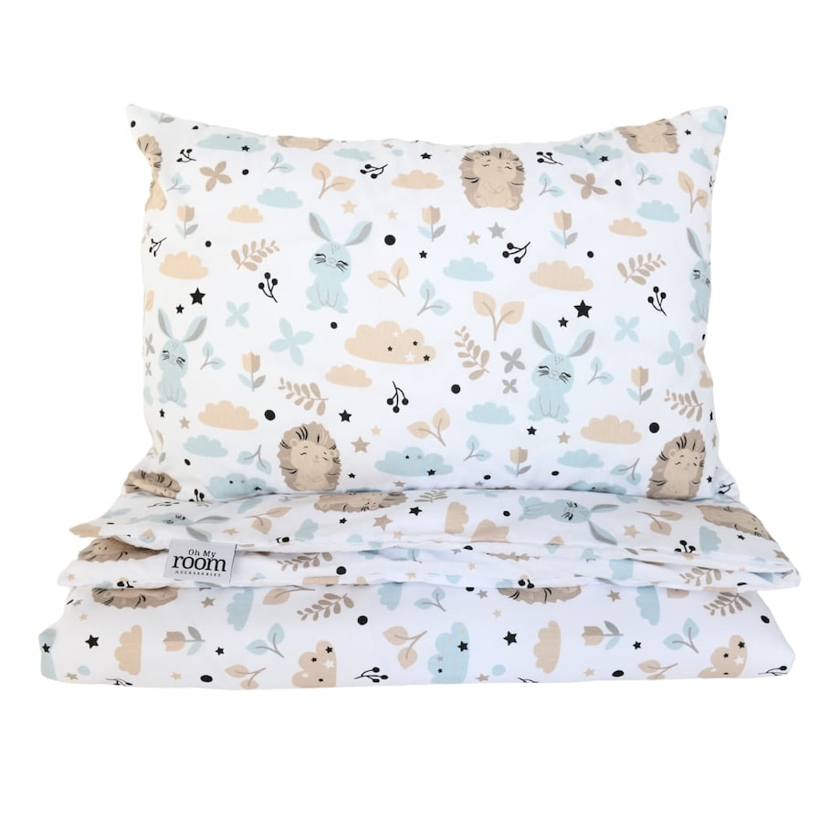 Pościel dziecięca bawełniana - leśne zwierzątka 100/135