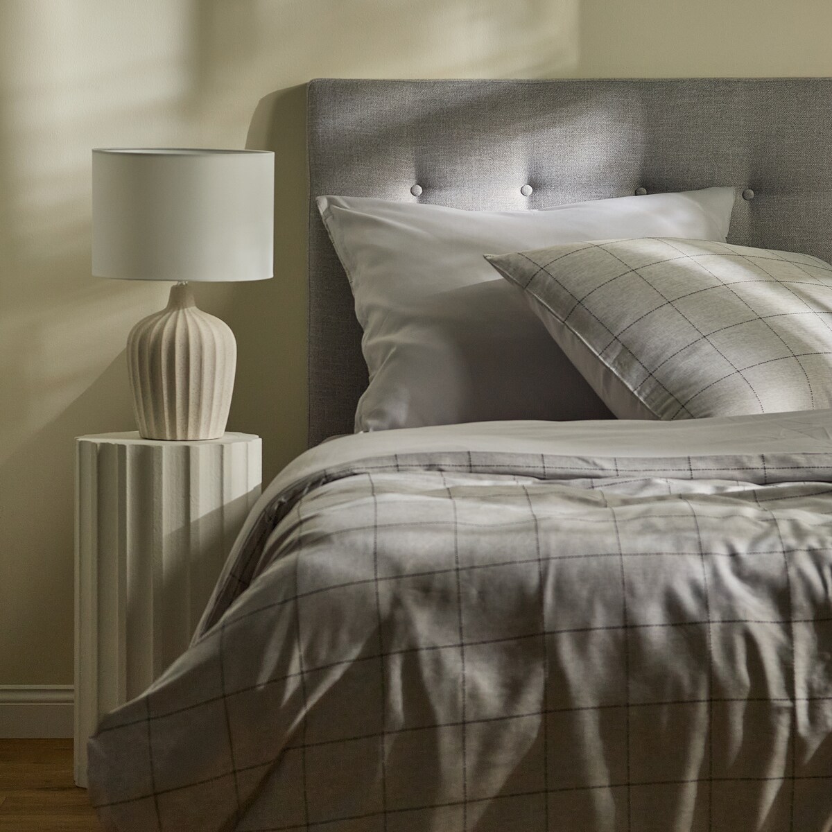 Pościel Żakardowa Linvara 200x220 cm w kratę