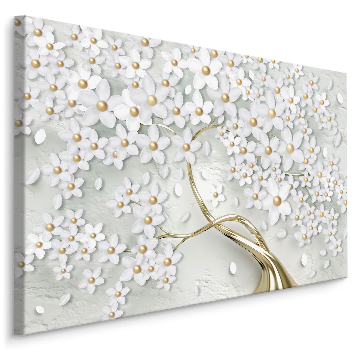 Obraz CANVAS Do Salonu Drzewo KWIATY 3D 70x50cm