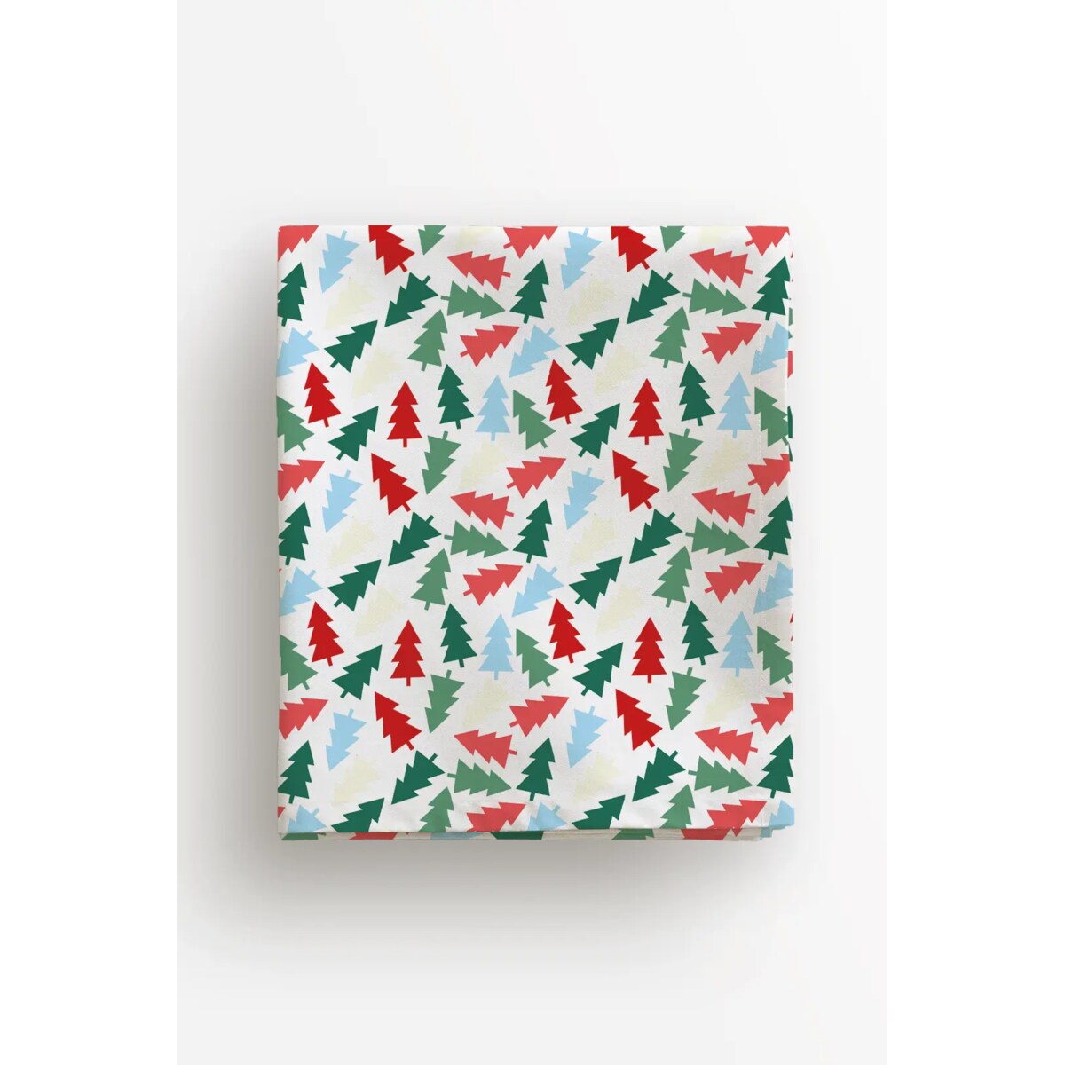 Obrus świąteczny - Kolorowe choinki - 100x100