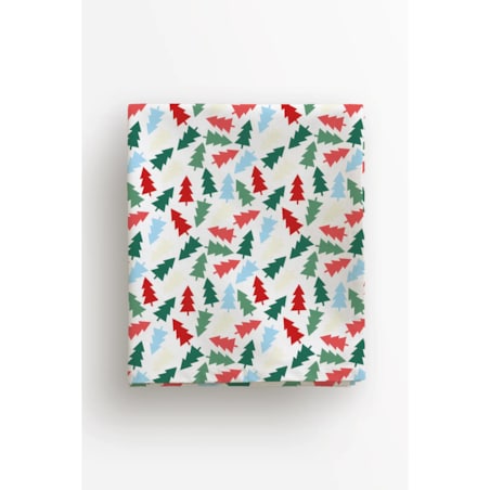 Obrus świąteczny - Kolorowe choinki - 100x100