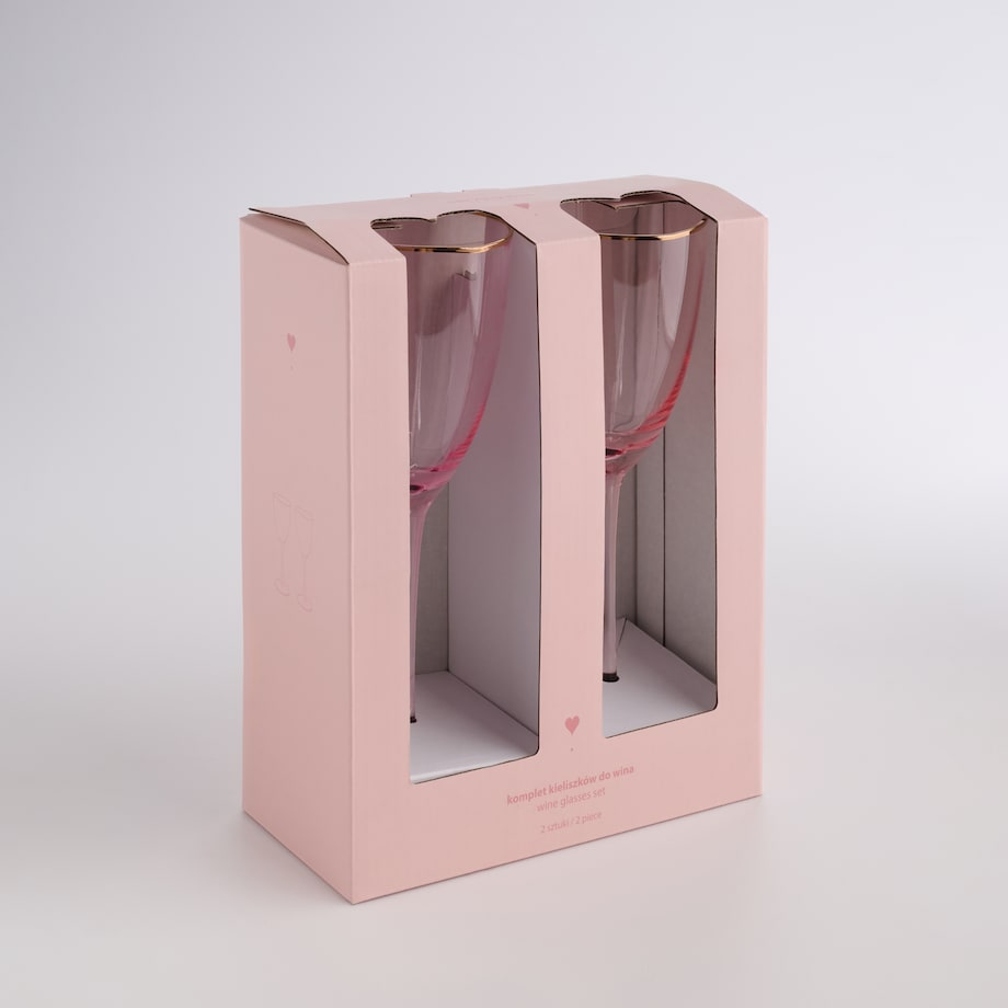 Komplet Kieliszków Do Wina Lovelis z motywem serc