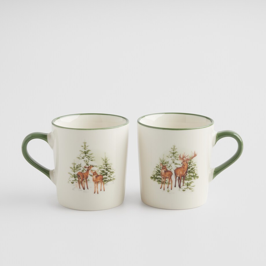 Komplet Kubków Hirvos z motywem zwierząt leśnych