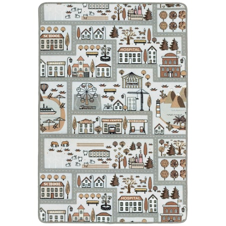 Dywan dziecięcy Ulice Minipolis 150x200cm e-floor szary