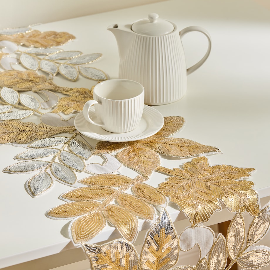 Bieżnik Haftowany Leavo 35x180 cm