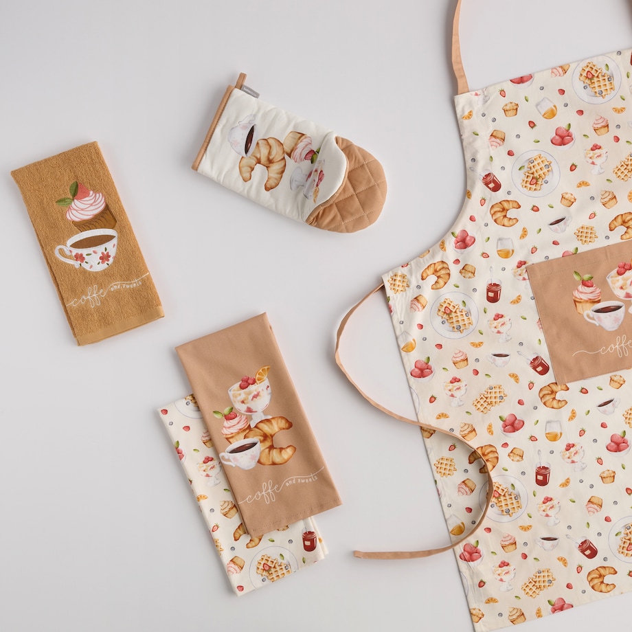 Rękawica Brunchery 14x30 cm z motywem kulinarnym