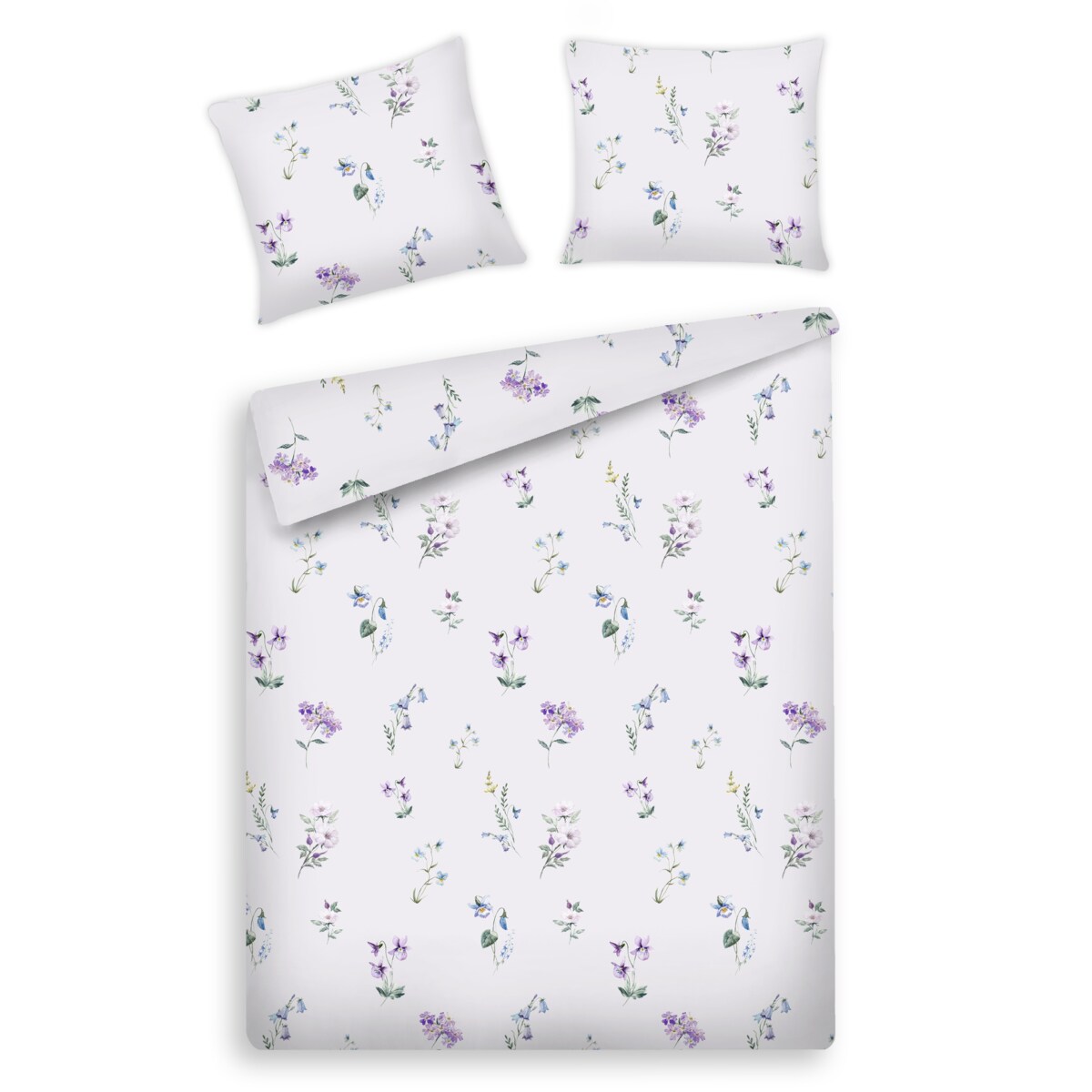 Pościel z bawełny satynowej Agnessa 160x200 cm z motywem kwiatowym