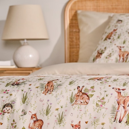 Pościel z bawełny satynowej Bambik 160x200 cm z motywem zwierzęcym