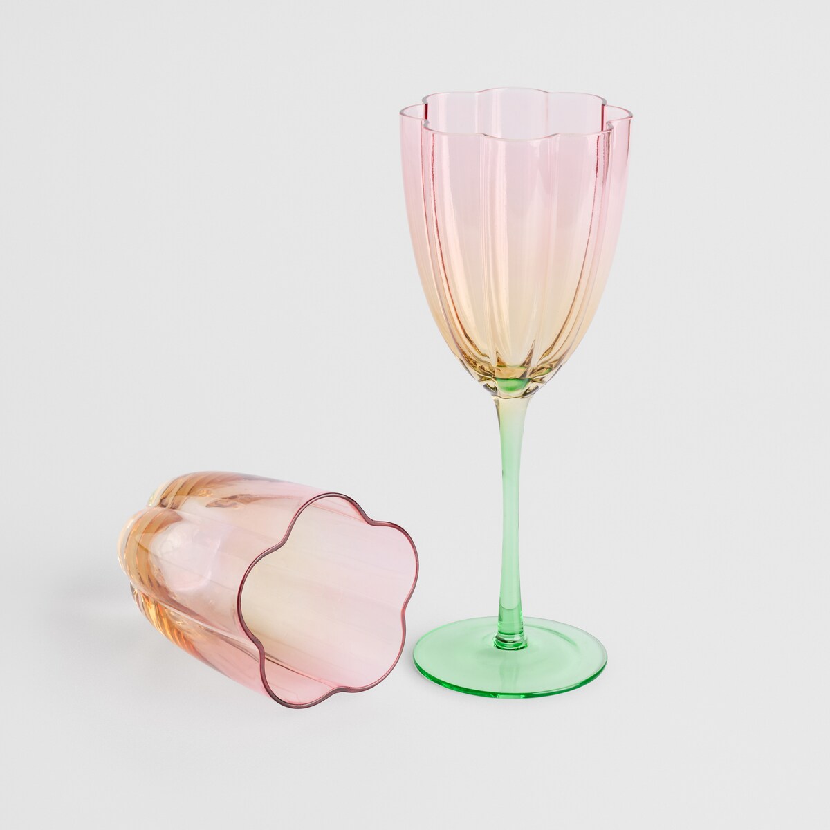 Kieliszek Do Wina Azali z motywem kwiatowym