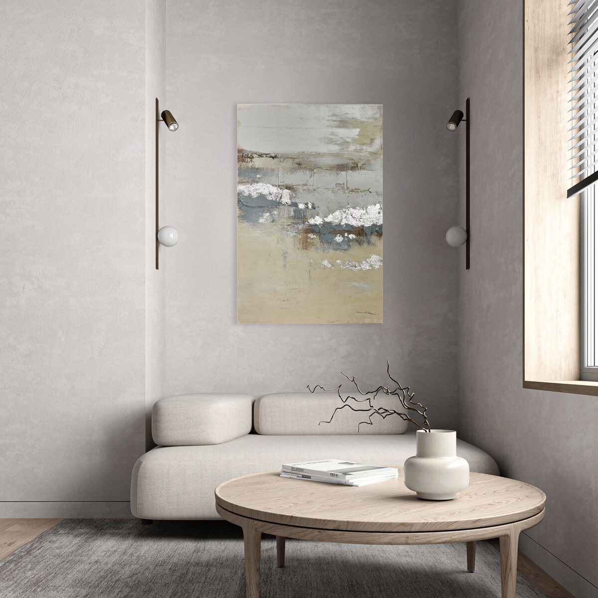 obraz na płótnie z elementami srebra arezza 80x120