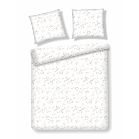 Pościel z bawełny satynowej Felicija 160x200 cm z motywem roślinnym