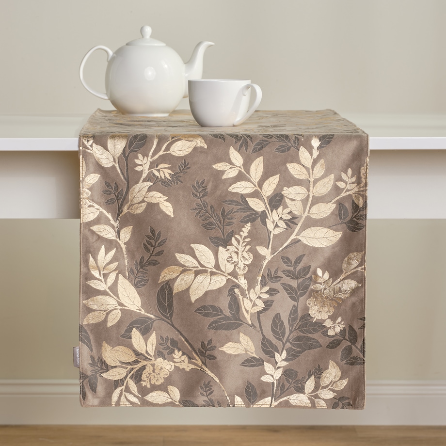 Bieżnik z nadrukiem Verla 40x180 cm z wzorem kwiatowym