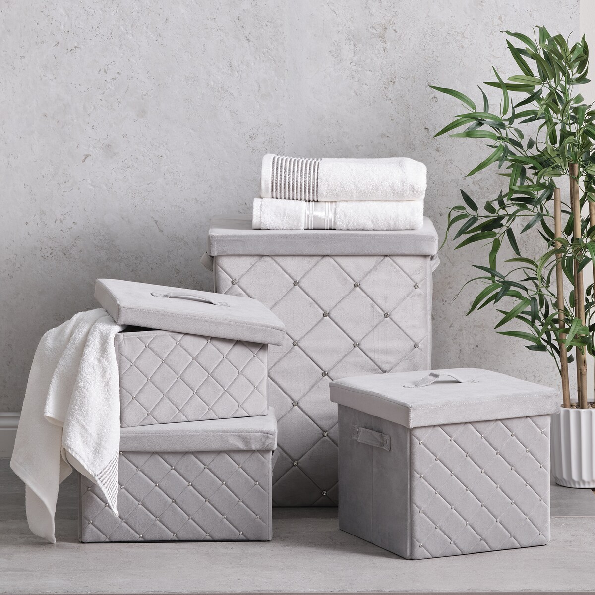 Kosz Na Pranie Diamante 45x35 cm