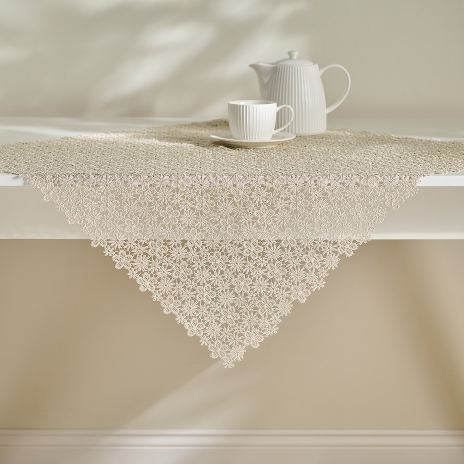 Serweta koronkowa Florina 80x80 cm z motywem kwiatowym