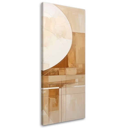 Obraz do salonu sypialni kuchni, Abstrakcyjne koła kształty w odcieniach beżu i brązu