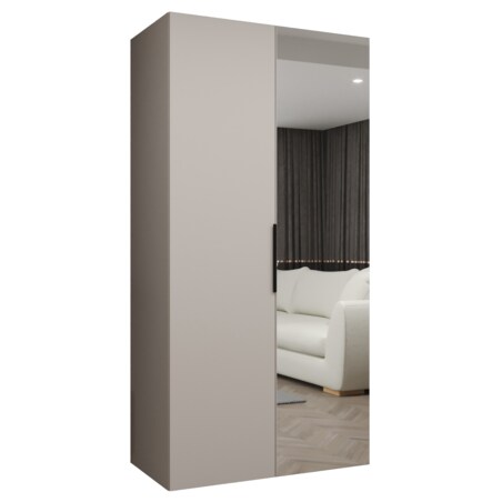 Szafa uchylna otwierana MARBELLA 2 100 wys. 202 cm Kaszmir + u. Czarny