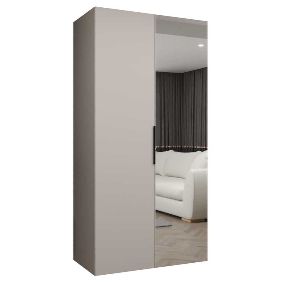 Szafa uchylna otwierana MARBELLA 2 100 wys. 202 cm Kaszmir + u. Czarny