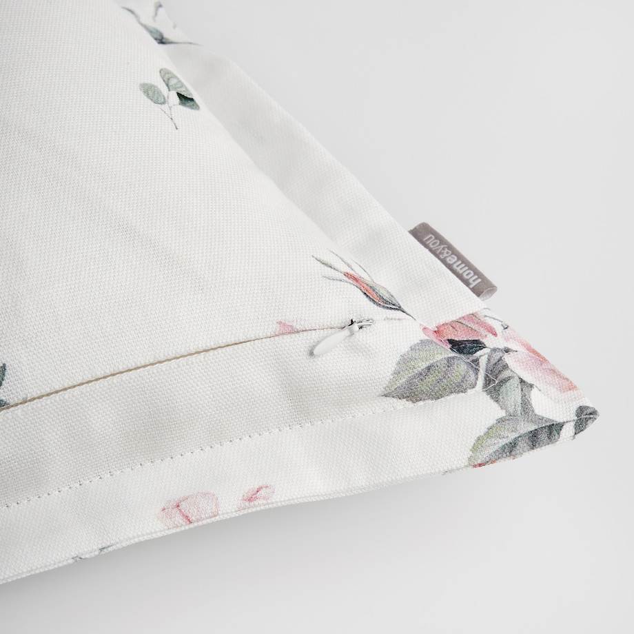 Poszewka z nadrukiem Charyor 45x45 cm z motywem kwiatowym