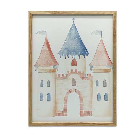 Plakat Zamek Marzeń, 50x70 cm, rama drewniana jasny dąb, papier matowy 230 gsm