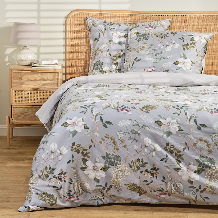 Pościel z bawełny satynowej Rebeccas 160x200 cm z motywem kwiatowym