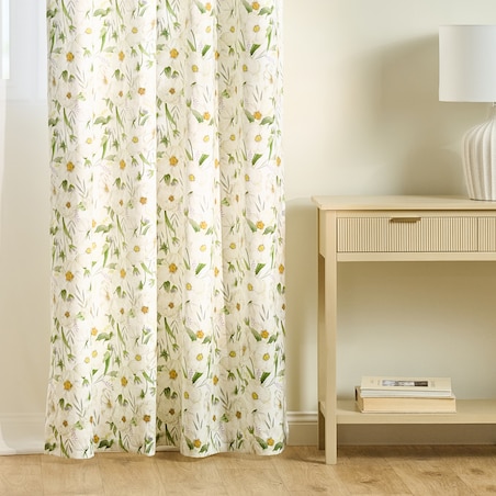 Zasłona z nadrukiem Emeris 140x250 cm z motywem kwiatowym
