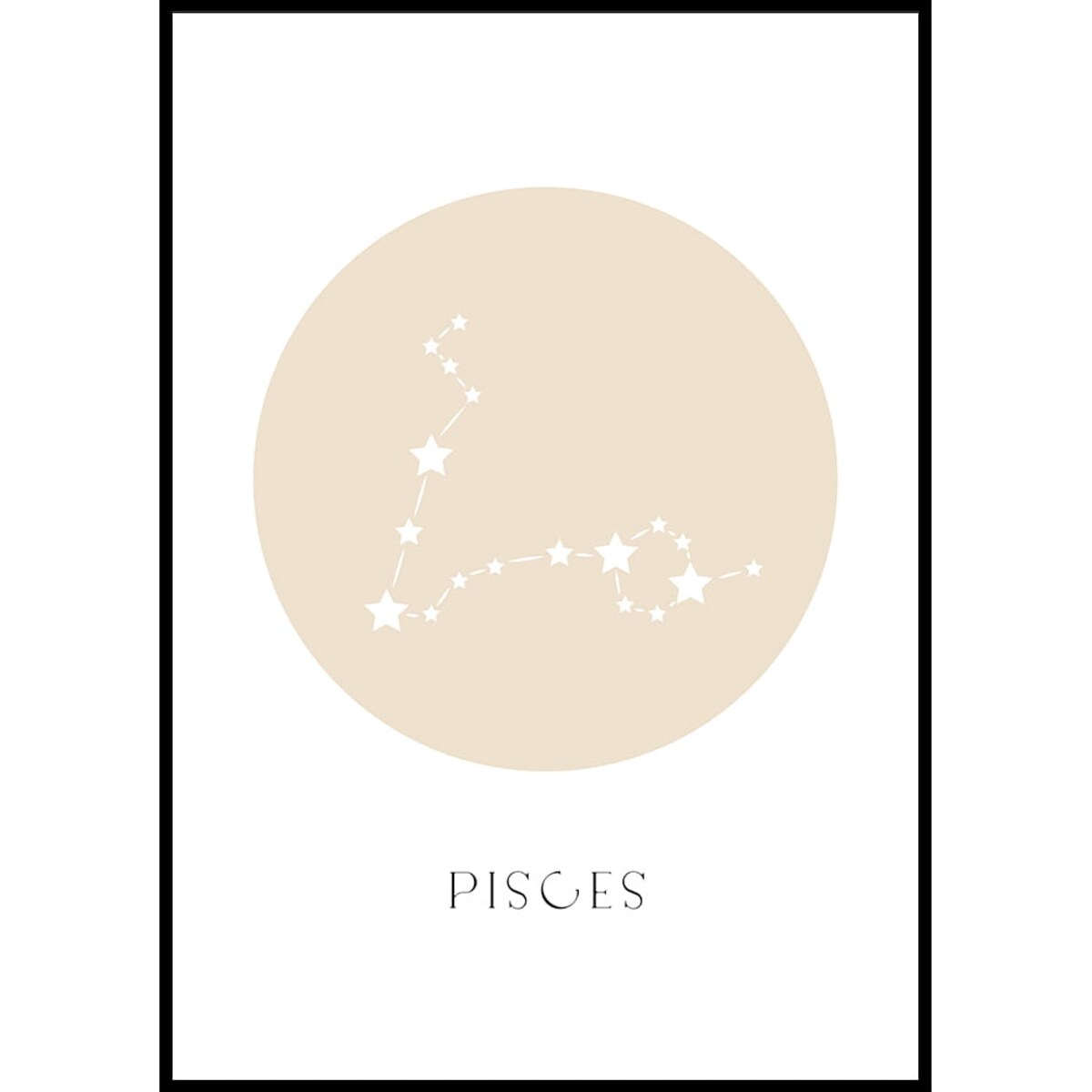 plakat znak zodiaku 2 ryby 30x40 cm