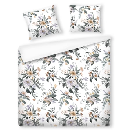 Pościel z bawełny satynowej Mariluna 200x220 cm z motywem tropikalnym