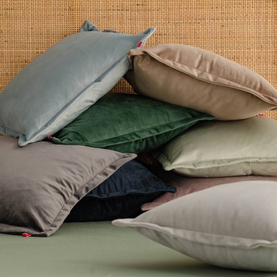 Poszewka Welwetowa Vicenzo 45x45 cm w kratę